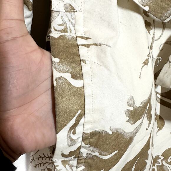 CAbi Wimbledon Courtside Trench Coat Double Breasted Floral Belt Cream Gold S - Picture 2 of 9